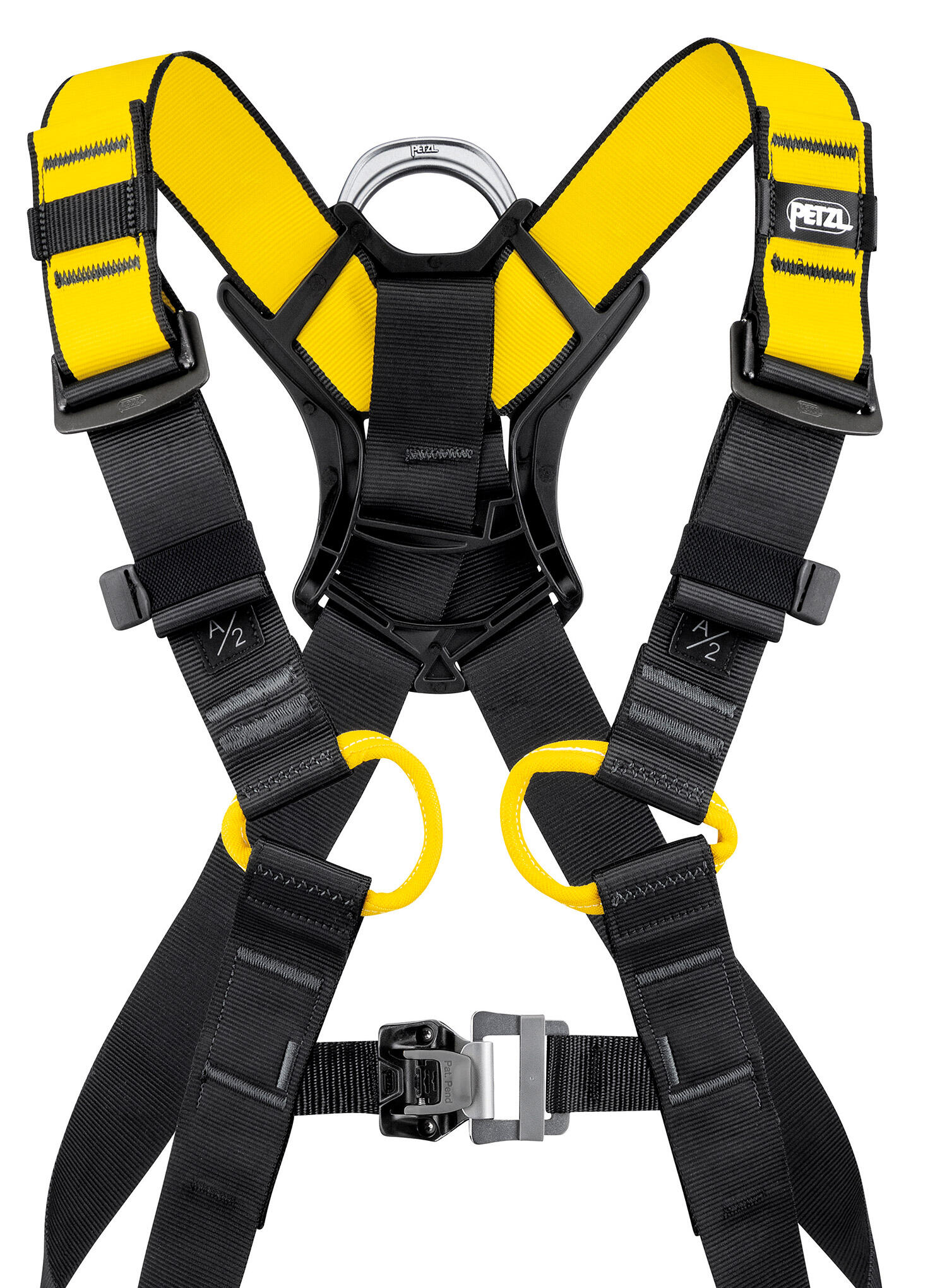 Petzl Newton Absturzsicherung Gurtband schwarz mit automatischen Schnallen 3/4