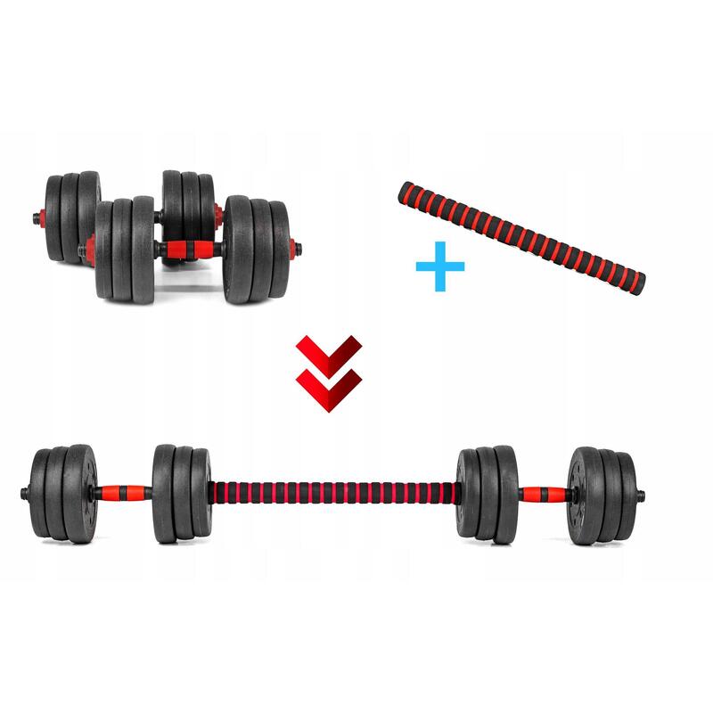 Hantle regulowane 6w1 sztanga kettlebell Sapphire SG-1110K 2x10kg