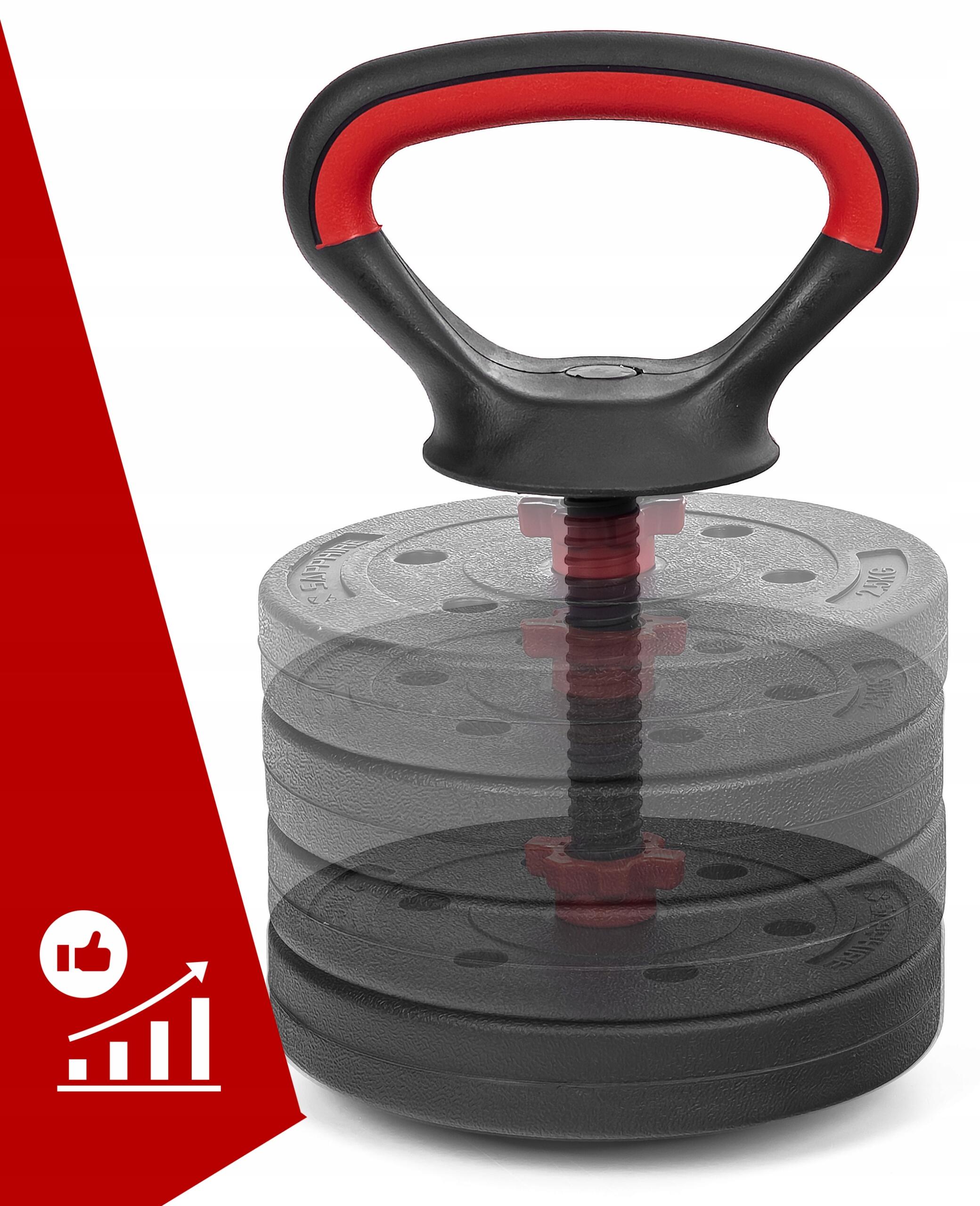 Hantle regulowane 6w1 sztanga kettlebell Sapphire SG-1110K 2x10kg 6/7