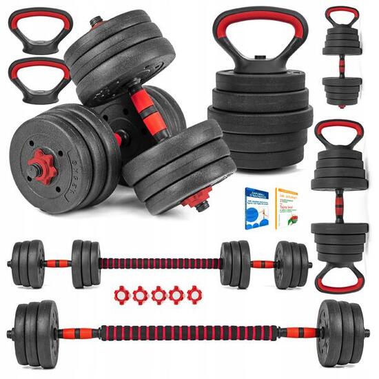 Hantle regulowane 6w1 sztanga kettlebell Sapphire SG-1110K 2x10kg