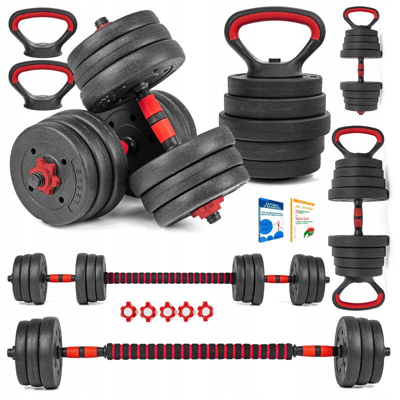 Hantle regulowane 6w1 sztanga kettlebell Sapphire SG-1110K 2x10kg