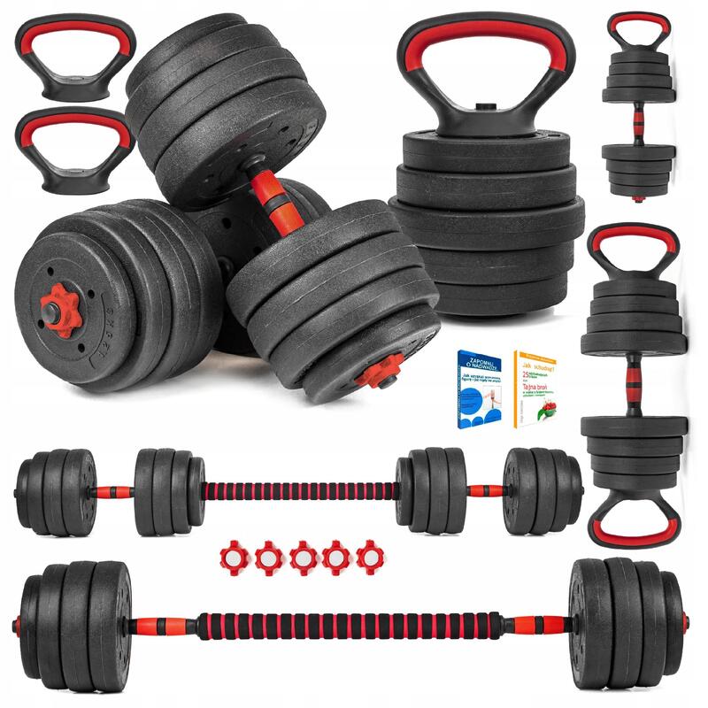Hantle regulowane 6w1 sztanga kettlebell Sapphire SG-1120K 2x20kg