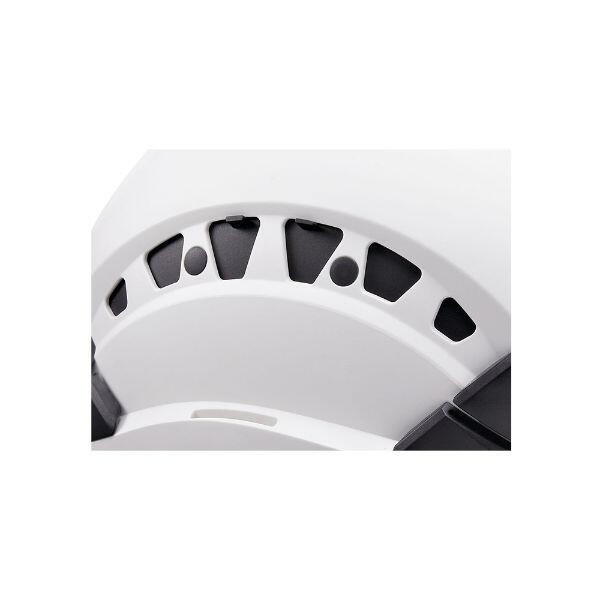 Casco Petzl Vertex Vent blanco, policarbonato ventilado, arnés micrométrico 3/5