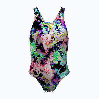 Nike hydrastrong multi print fastback zwempak uit één stuk voor kinderen