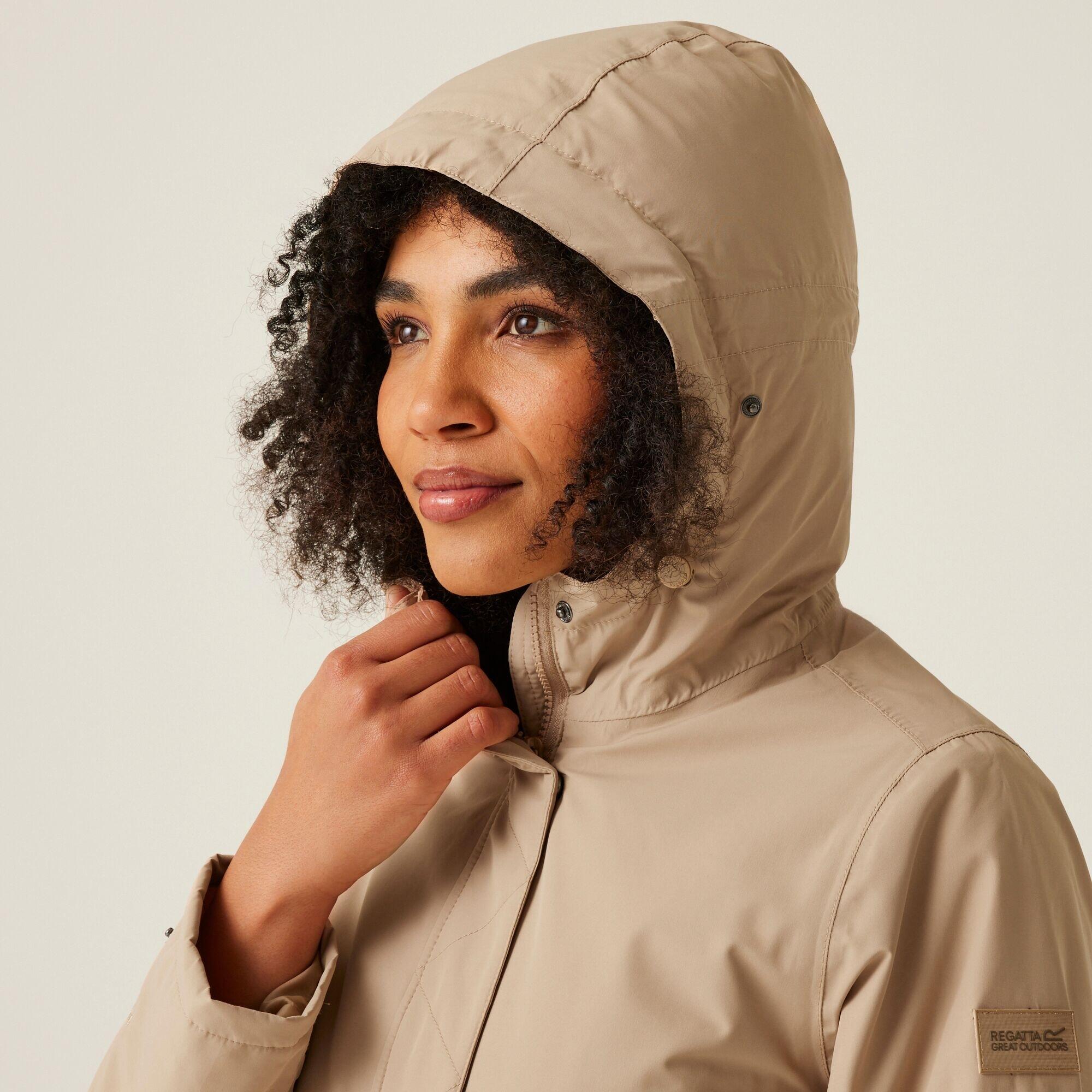 Chubasquero senderismo mujer impermeable Regatta Sabinka II, beige 7/7