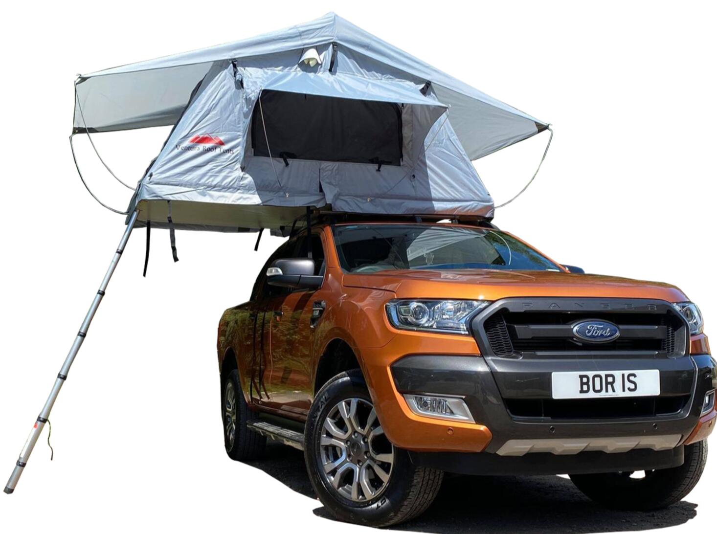 VENTURA ROOF TENT Ventura Deluxe 1.4 Roof Top Tent + Stove Cooker + Storage Hooks