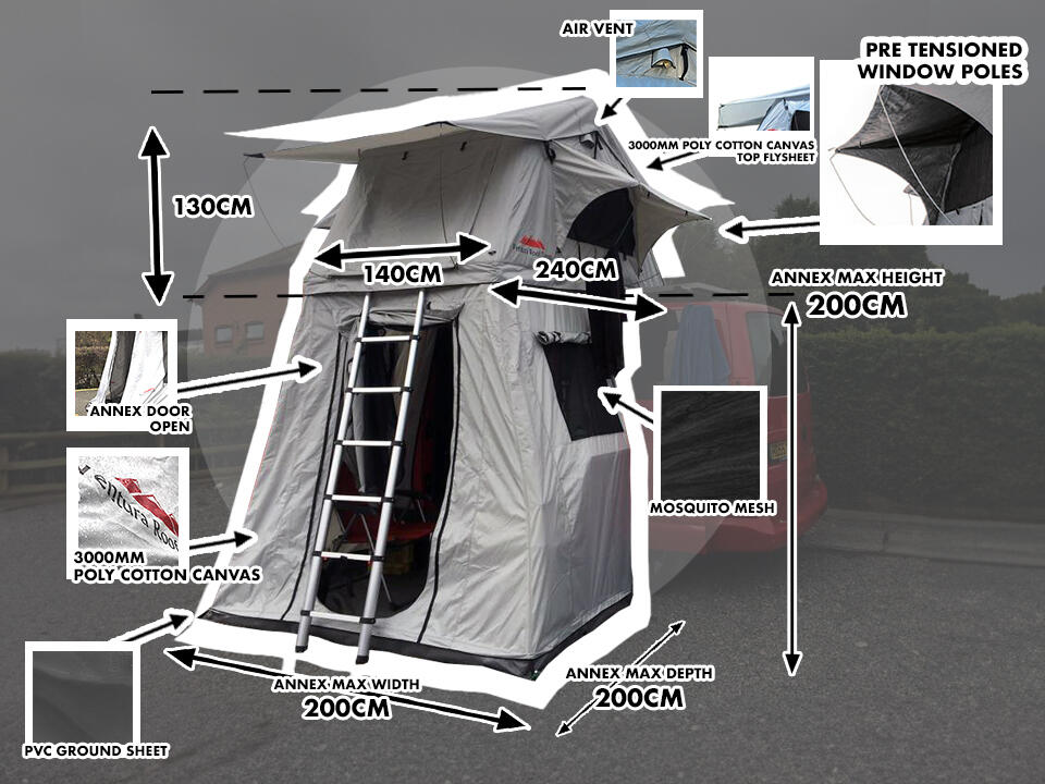 ANNEX - Standard Ventura Deluxe 1.4 Roof Tent Annex Room 4/6