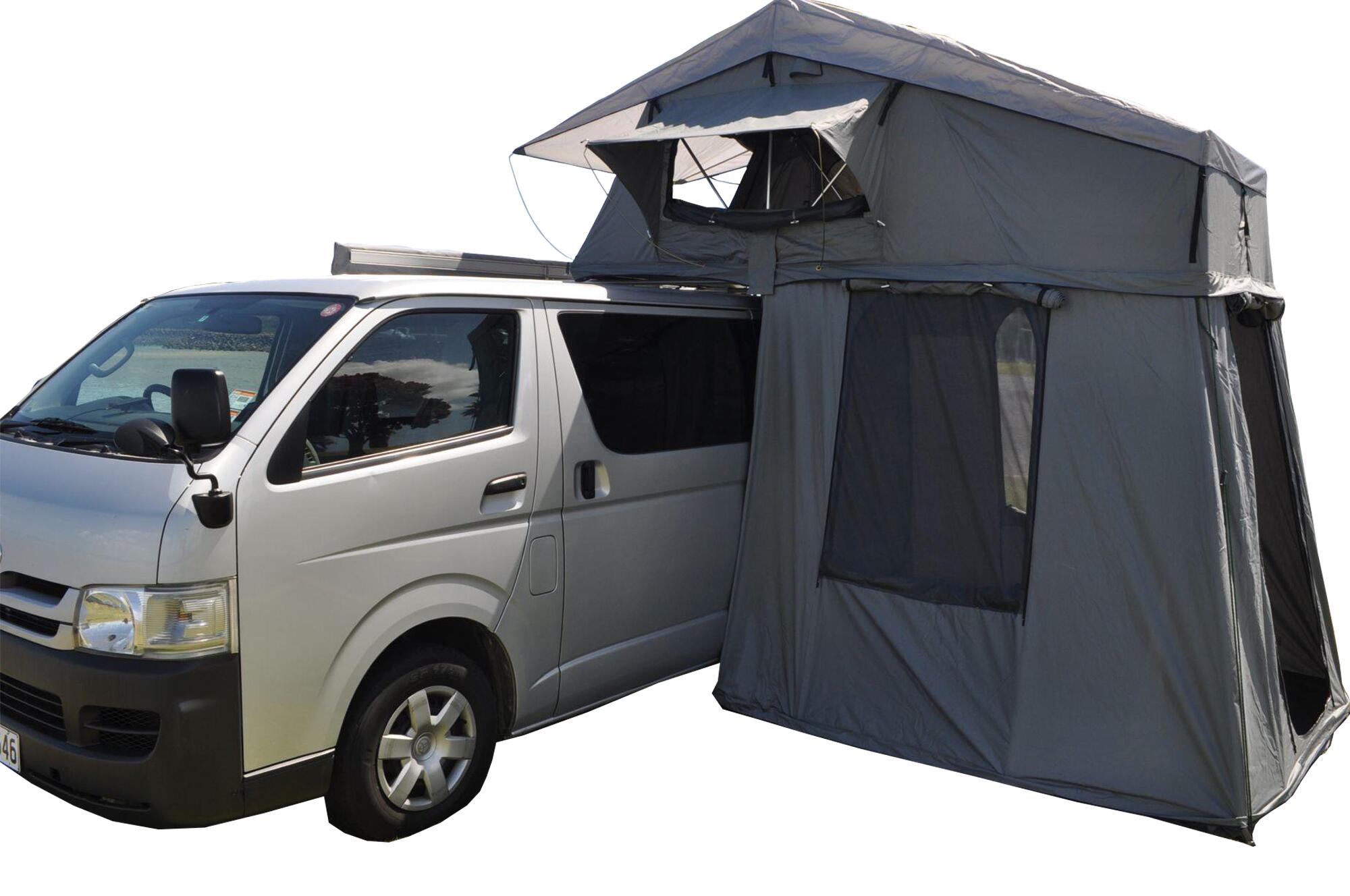 VENTURA ROOF TENT Extended Ventura Deluxe 1.4 Roof Top Tent + Annex + Stove Cooker + Storage Hooks