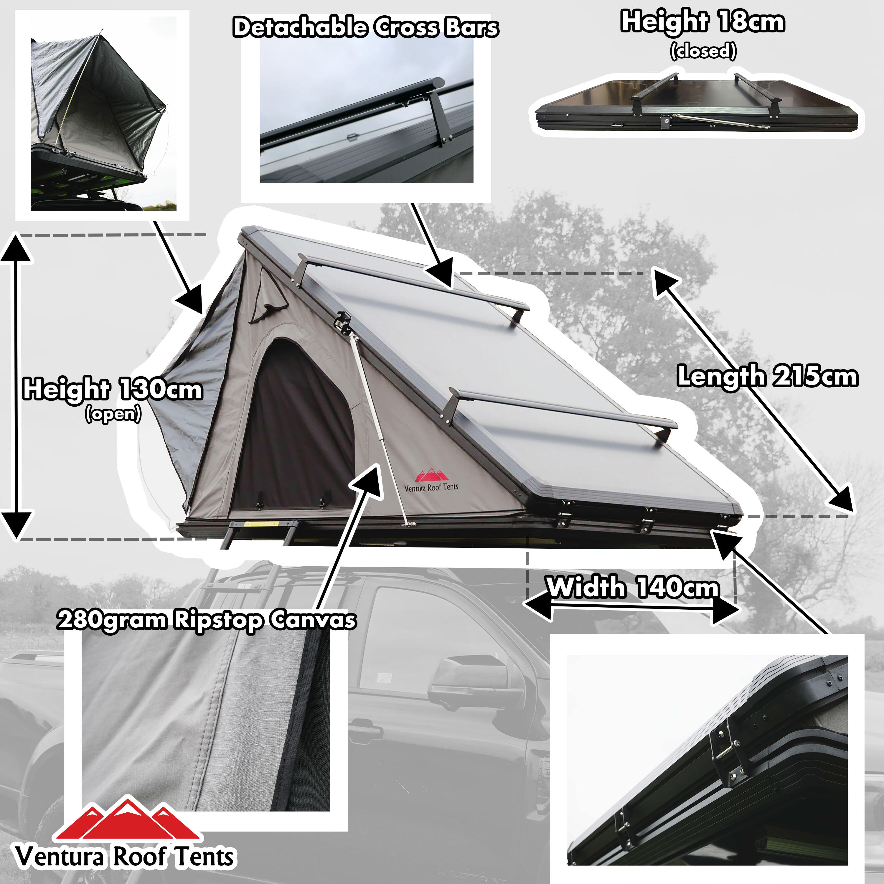 Ventura XL Aluminium Clamshell Roof Tent | Decathlon
