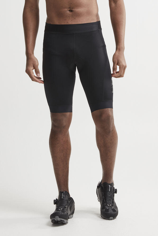 Fietsbroek - Craft Essence Shorts - S - Heren - Zwart - Fietsbroek 3/4