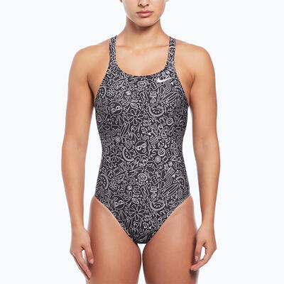 Damesbadpak nike swim fastback blue