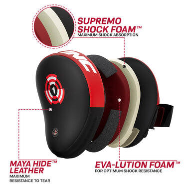Colpitori RDX Focus Pad T1 – Rosso/Nero 5/7