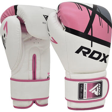 Guantoni Boxe RDX F7 Ego – Bianco/Rosa – 12oz 2/7