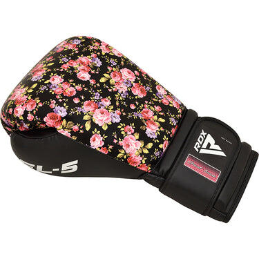 Boxhandschuhe RDX FL5 Floral – Schwarz/Floral – 12oz 3/6