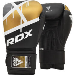 RDX Gants de Boxe F7 Ego Noir-Or 14 oz