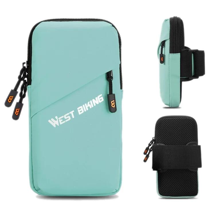 WEST BIKING Banda para braço esportiva para smartphone corrida fitness