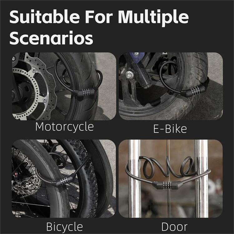 Motorrad Radschloss Mit 4-Stelligem Code - Wasserdichtes Scheibenschloss Für E-Bikes