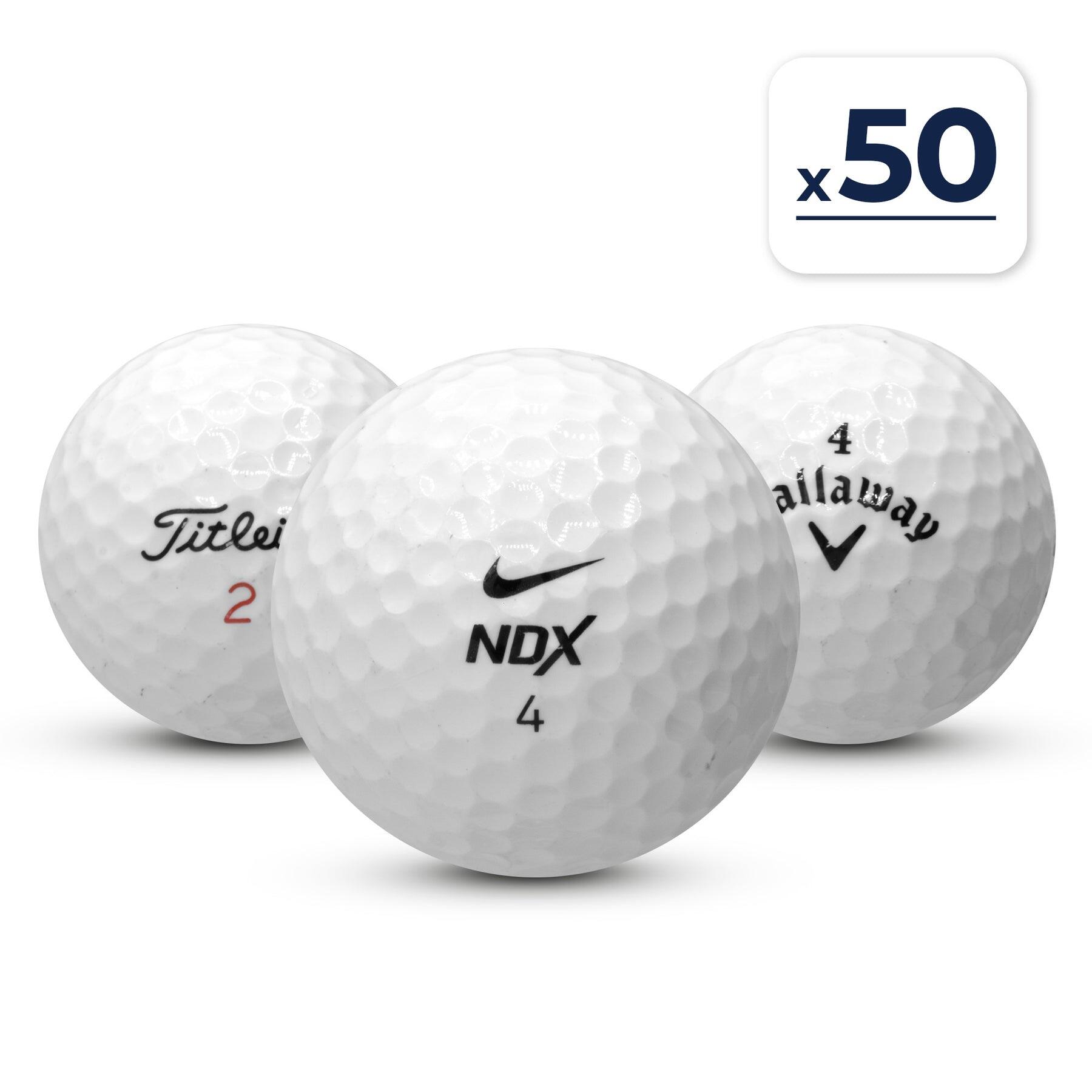 BEEGOLF Segunda Vida - 50 Bolas de Golf Mix Grandes Marcas A