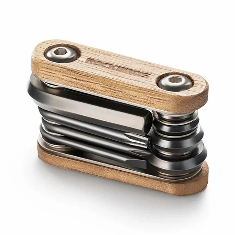 Kit d'outils vélo 8 en 1 ROCKBROS - Acier et Bois - Multifonctionnel