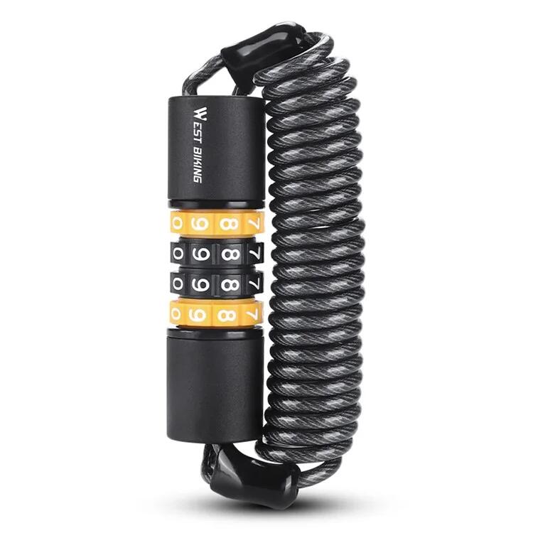 4-Digit Combination Lock for Helmet and Bicycle - Portable