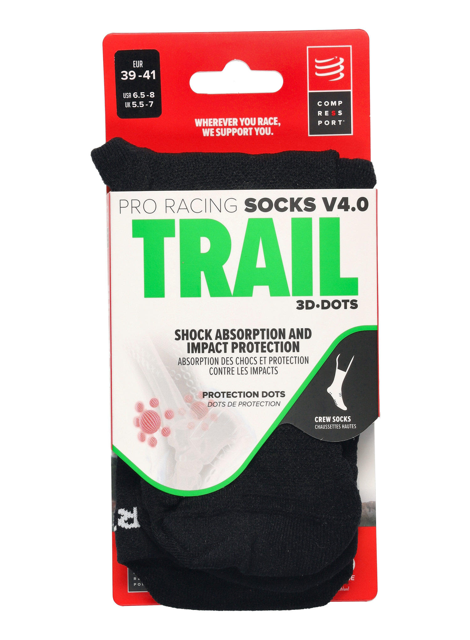 Meias Compressport Pro Racing Socks v4.0 Trail Preto 2/6