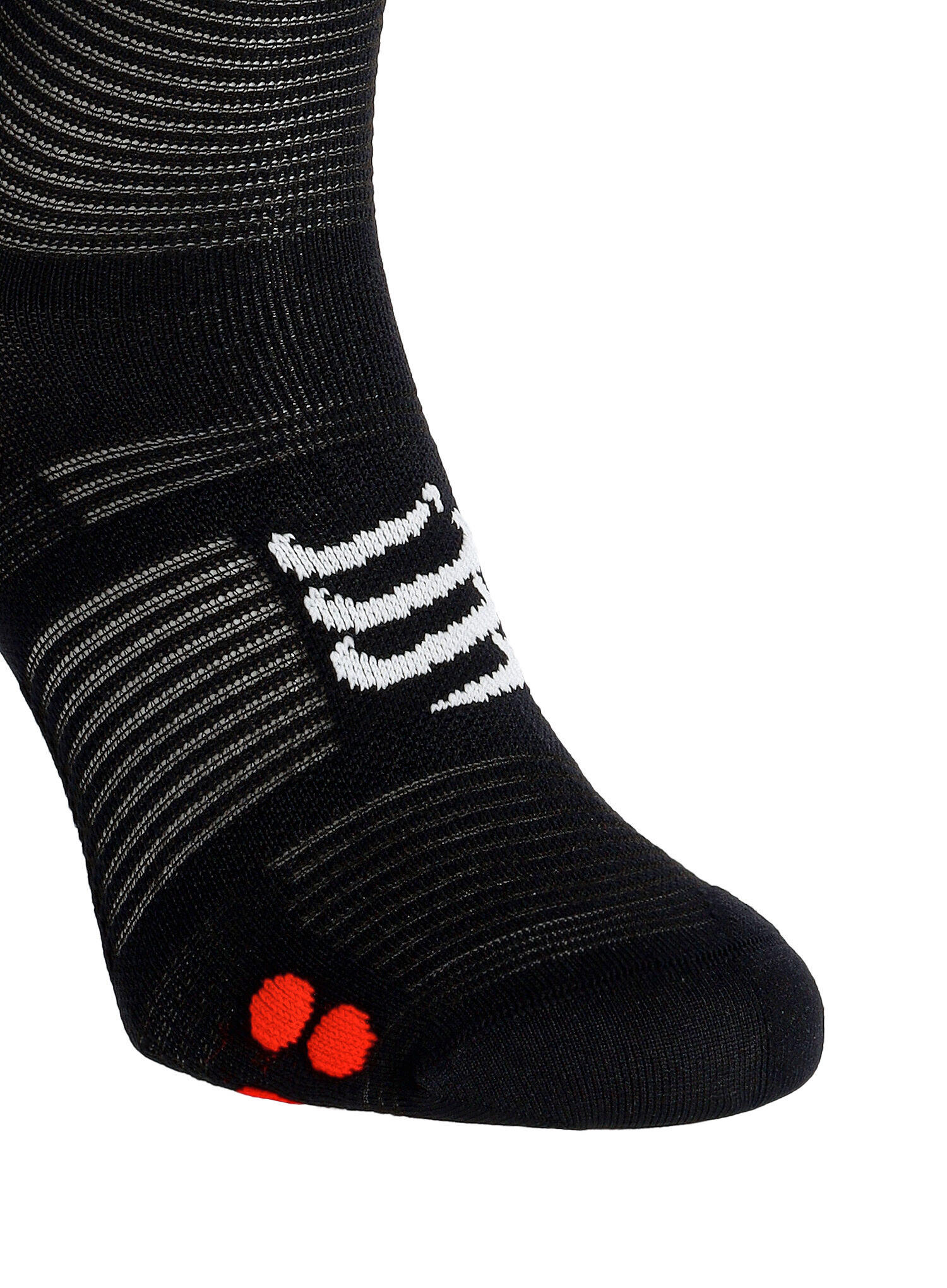 Calcetines Pro Racing V4.0 Run High Black/Red running Unisex Rojo Compressport 6/6