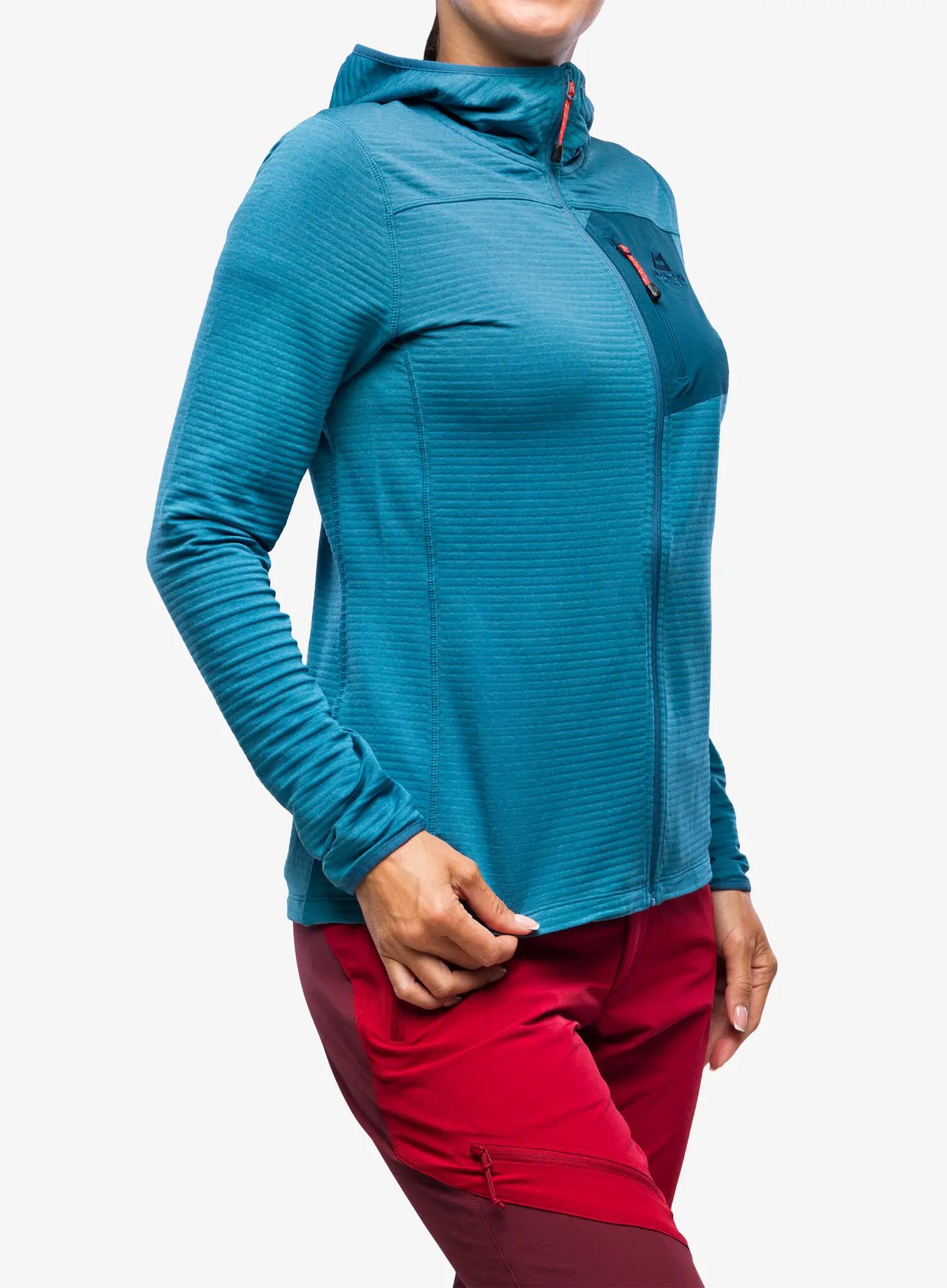 Polaire à Capuche Femme Mountain Equipment Lumiko Bleu 3/7