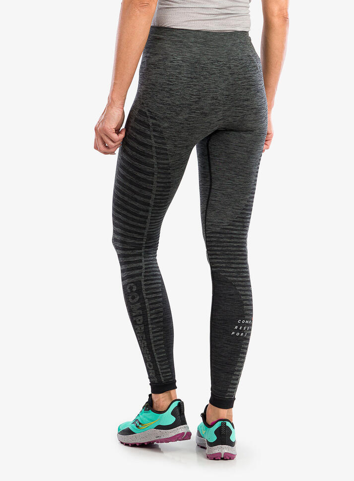 Legginsy biegowe damskie Compressport Winter Run Legging