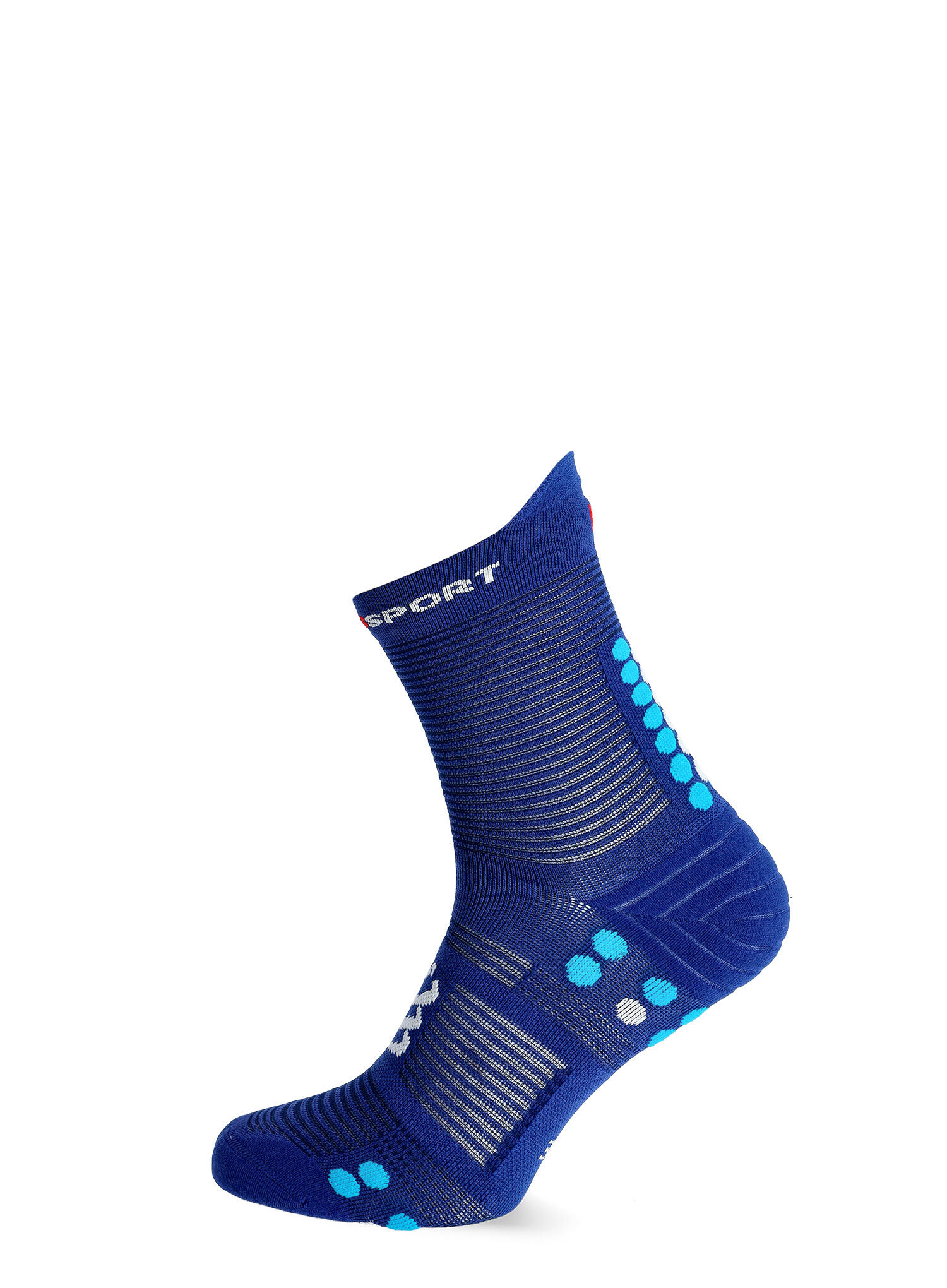 Par de meias Compressport Pro Racing v4.0 Run High Blue 3/4