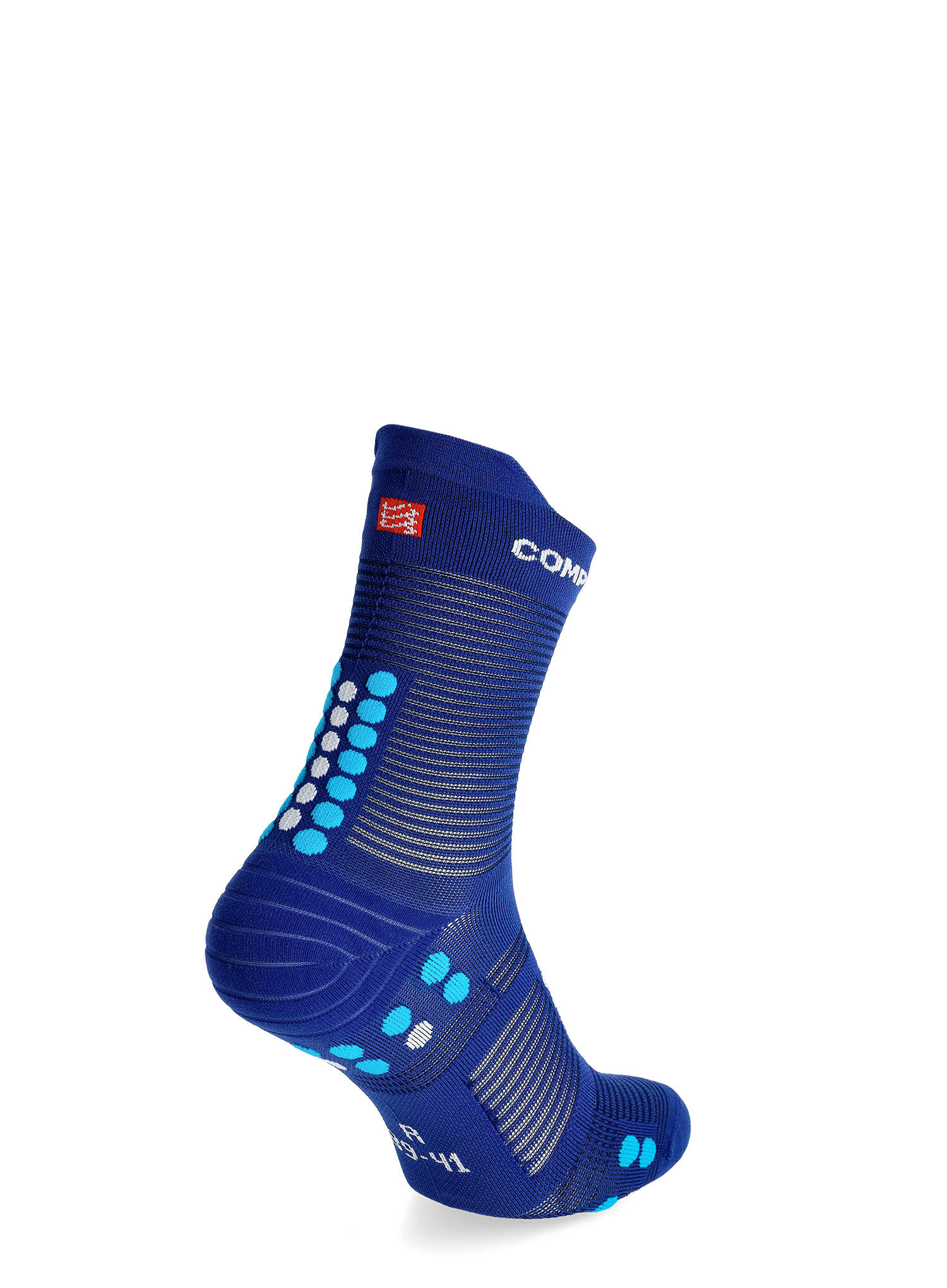 Par de meias Compressport Pro Racing v4.0 Run High Blue 2/4