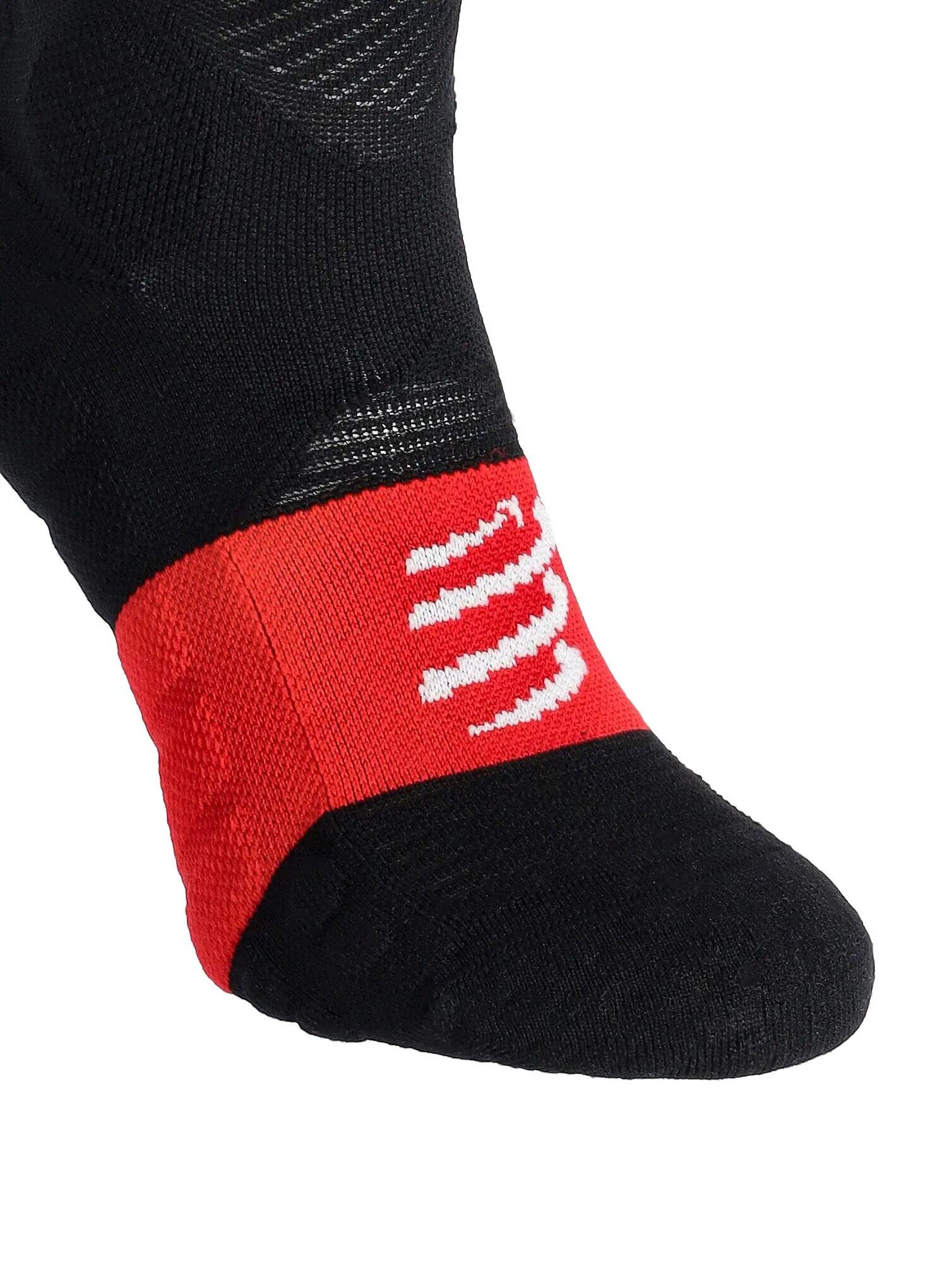 Chaussettes Compressport Ultra Trail Socks V2.0 Hight Noir/Rouge 4/4