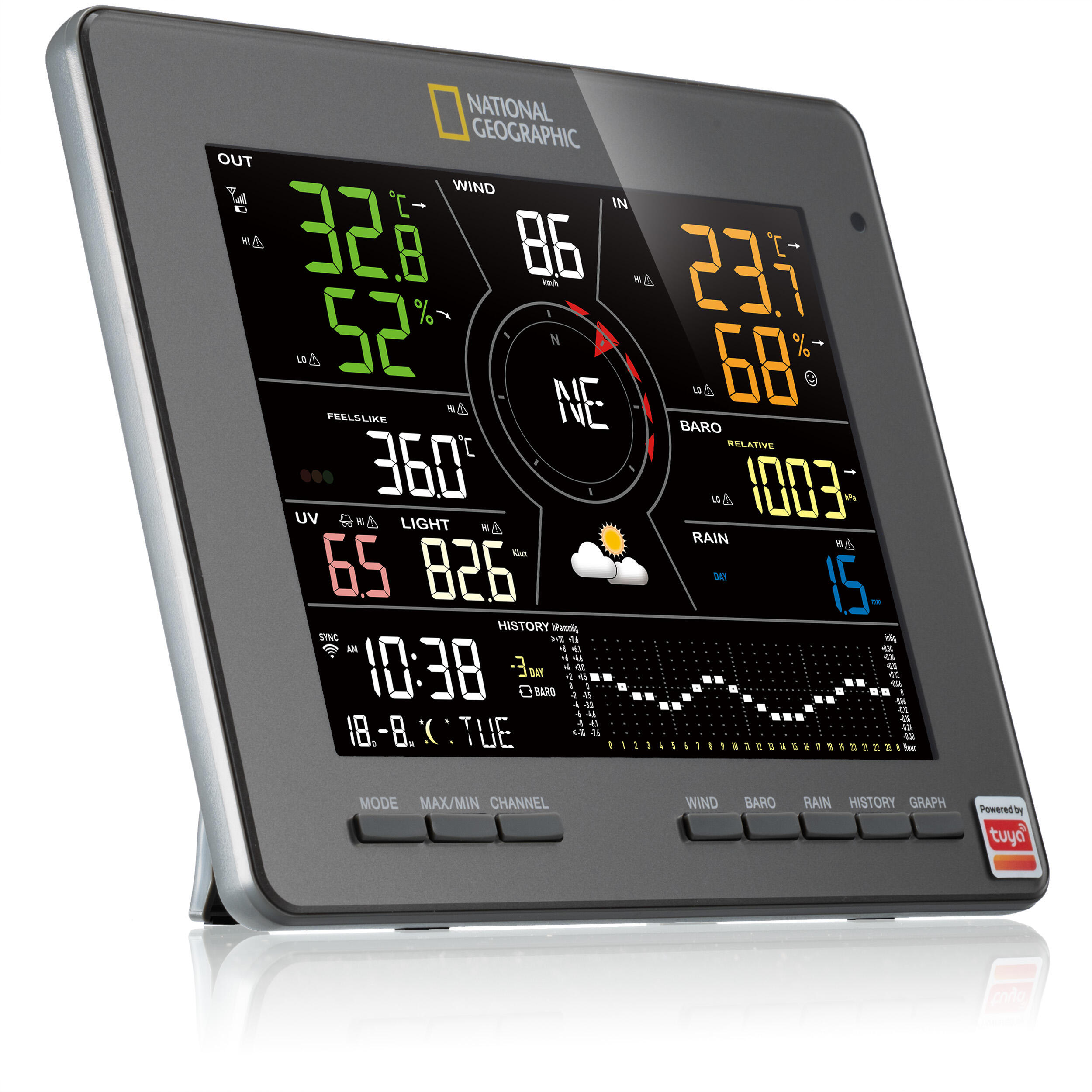 Station météo connectée WiFi intelligente Tuya avec capteur 7-en-1 5/7