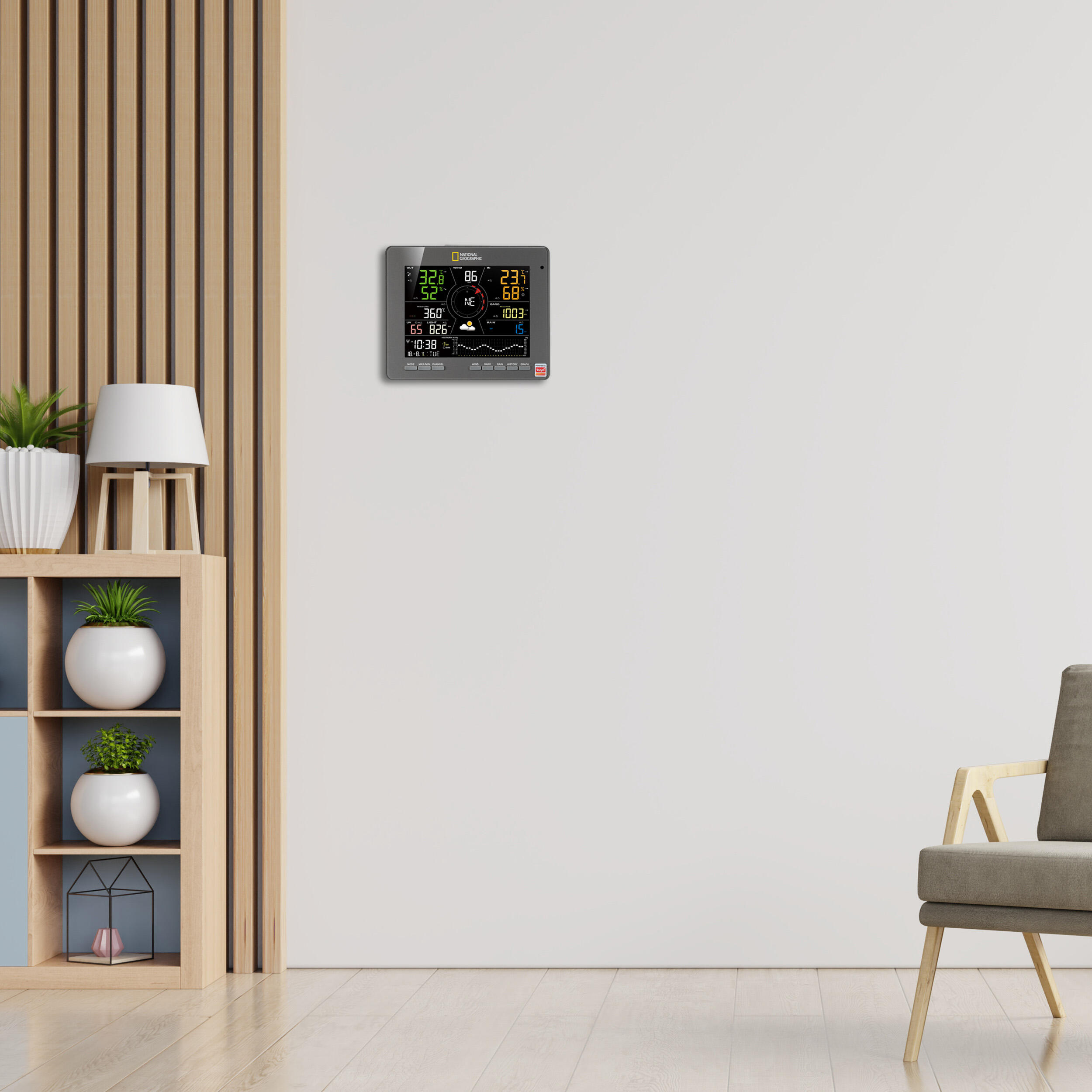 Station météo connectée WiFi intelligente Tuya avec capteur 7-en-1 3/7