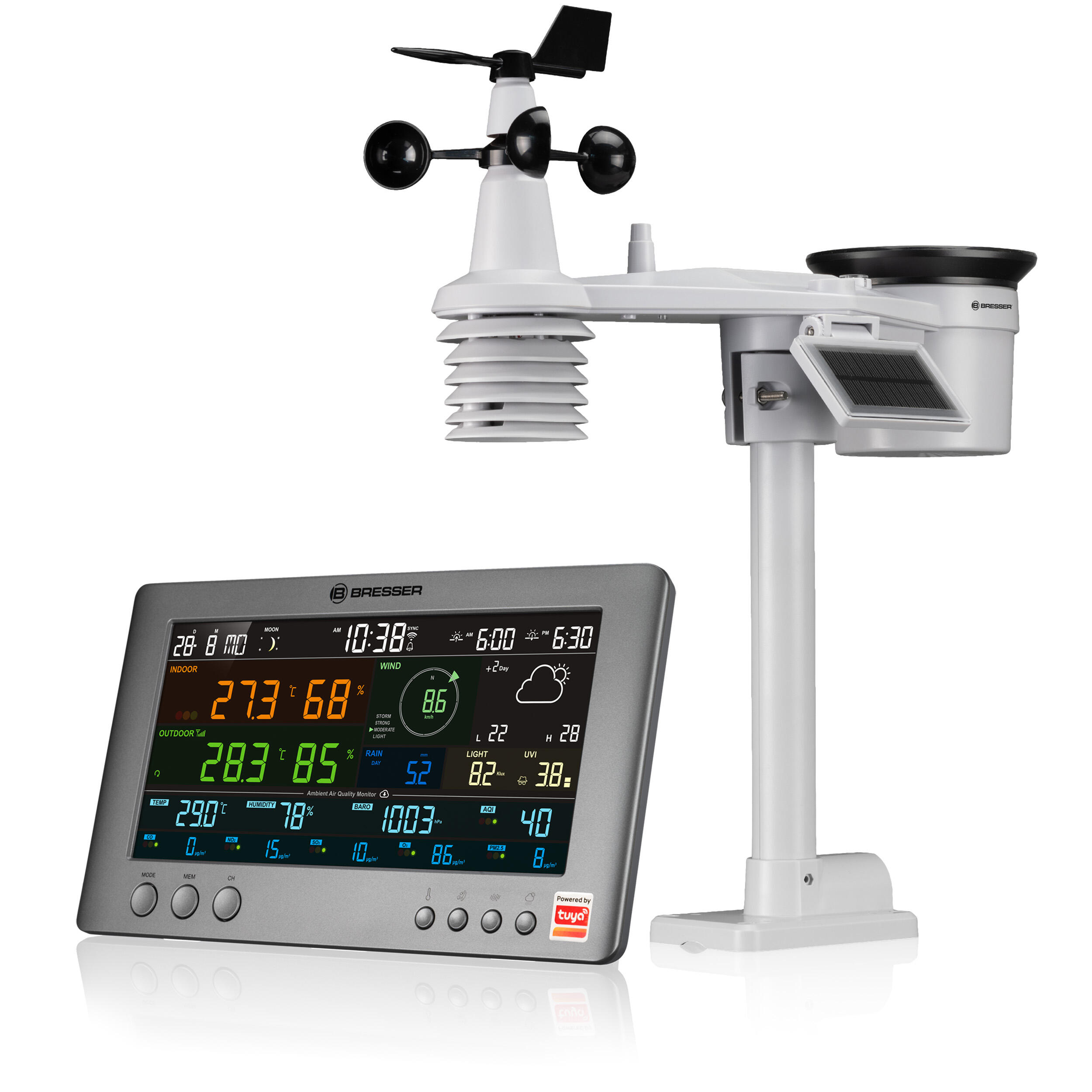 BRESSER BRESSER Stazione Meteo Intelligente Tuya Profi con Sensore 7-in-1