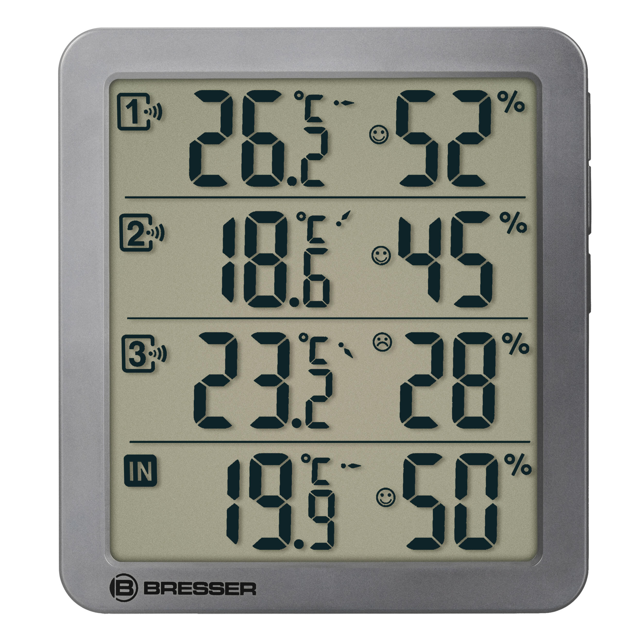 Quadro NV Thermo-/Hygromètre gris 3/6