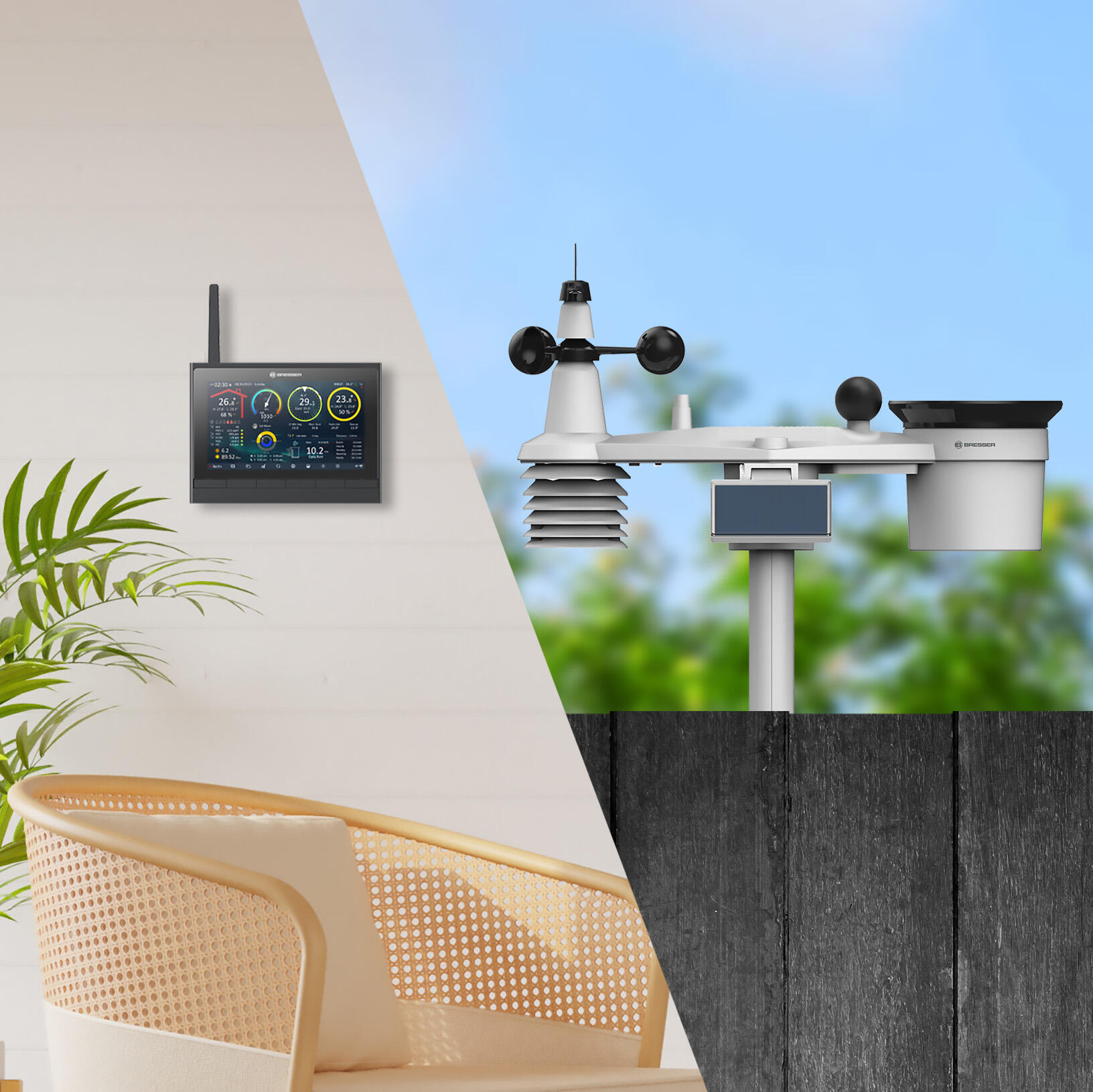 BRESSER 9-en-1 MeteoChamp HD Station Météo WLAN 2/7