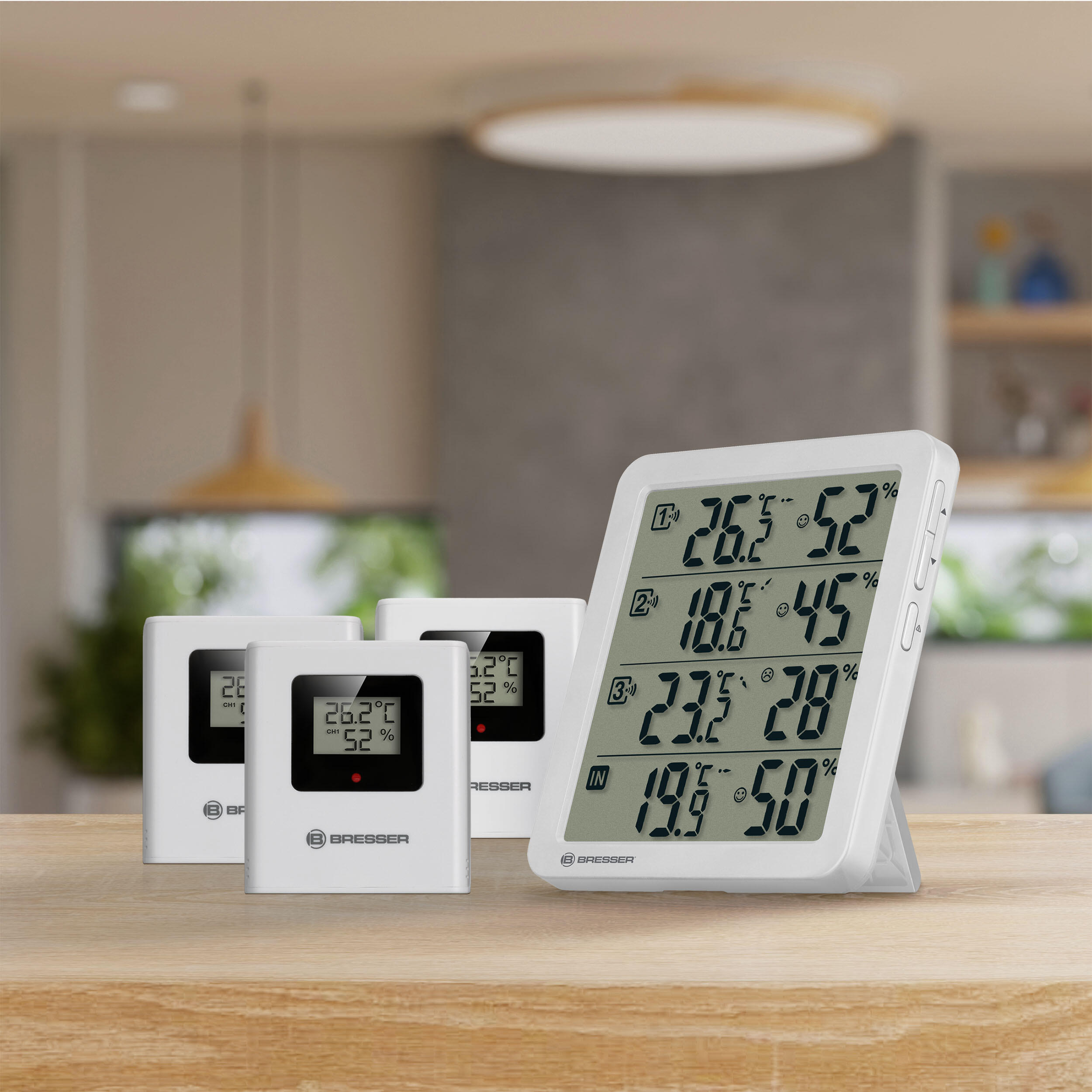 Quadro NV Thermo-/Hygromètre blanc 3/7