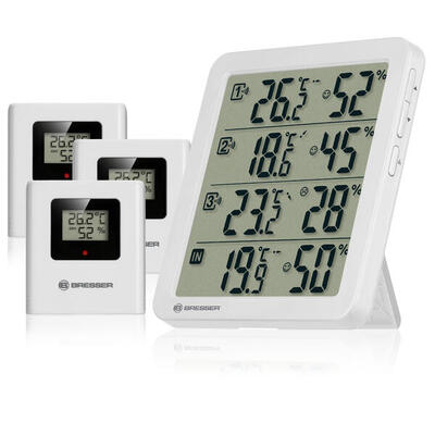 BRESSER Quadro NV Thermo-Hygrometer weiß