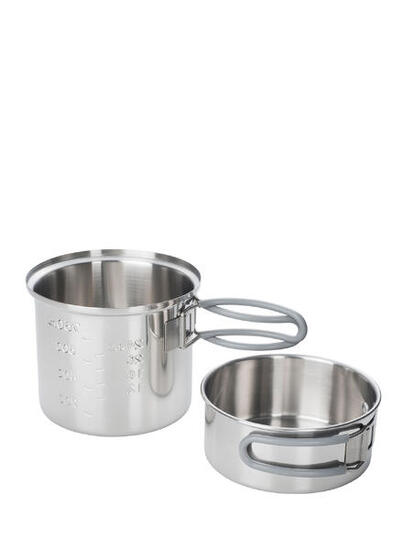 Casserole Esbit inox 1 L avec couvercle 475 ml et poignées repliables