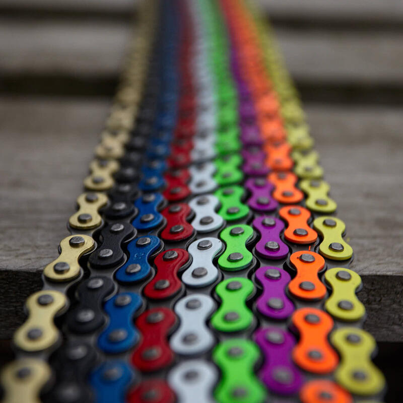Lanț BMX GOLD 1/2 "x1/8" oțel KHEBIKES