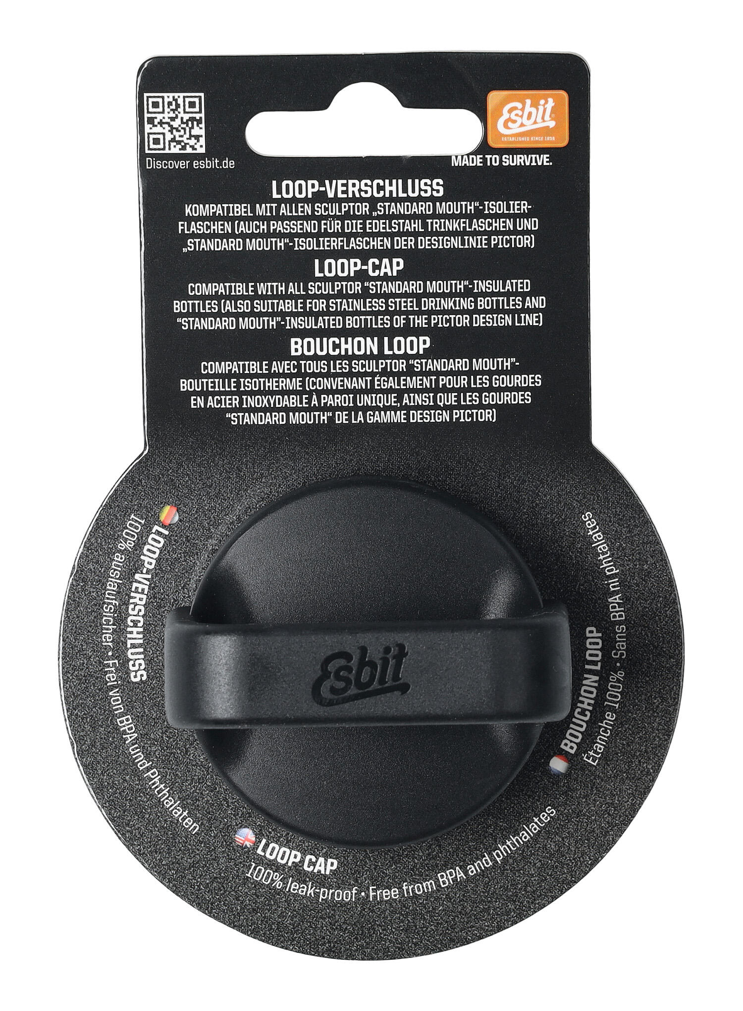 Korek do butelek Esbit Sculptor Stopper - black 4/6