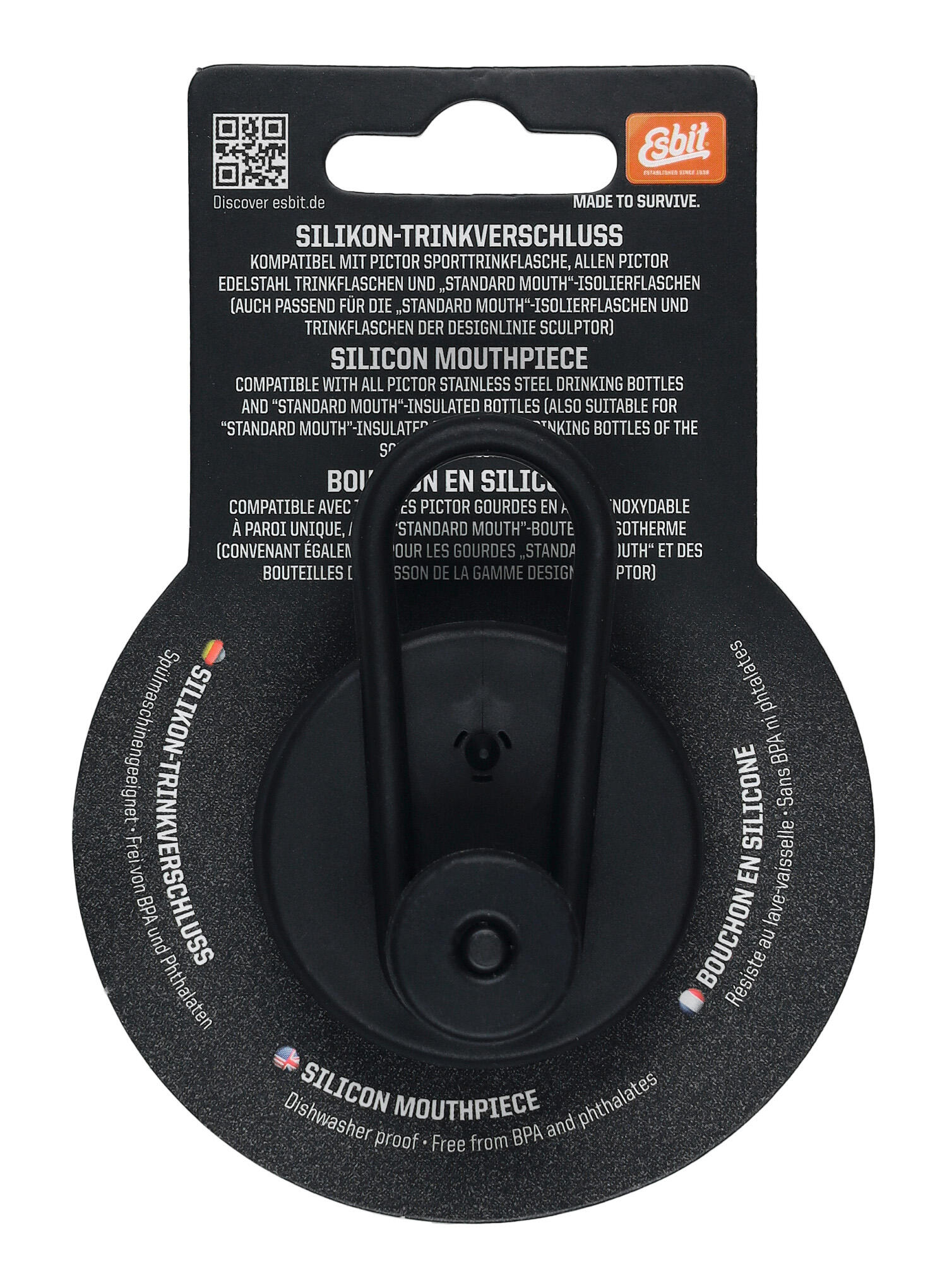 Korek do butelek Esbit Pictor Lid - black 3/4