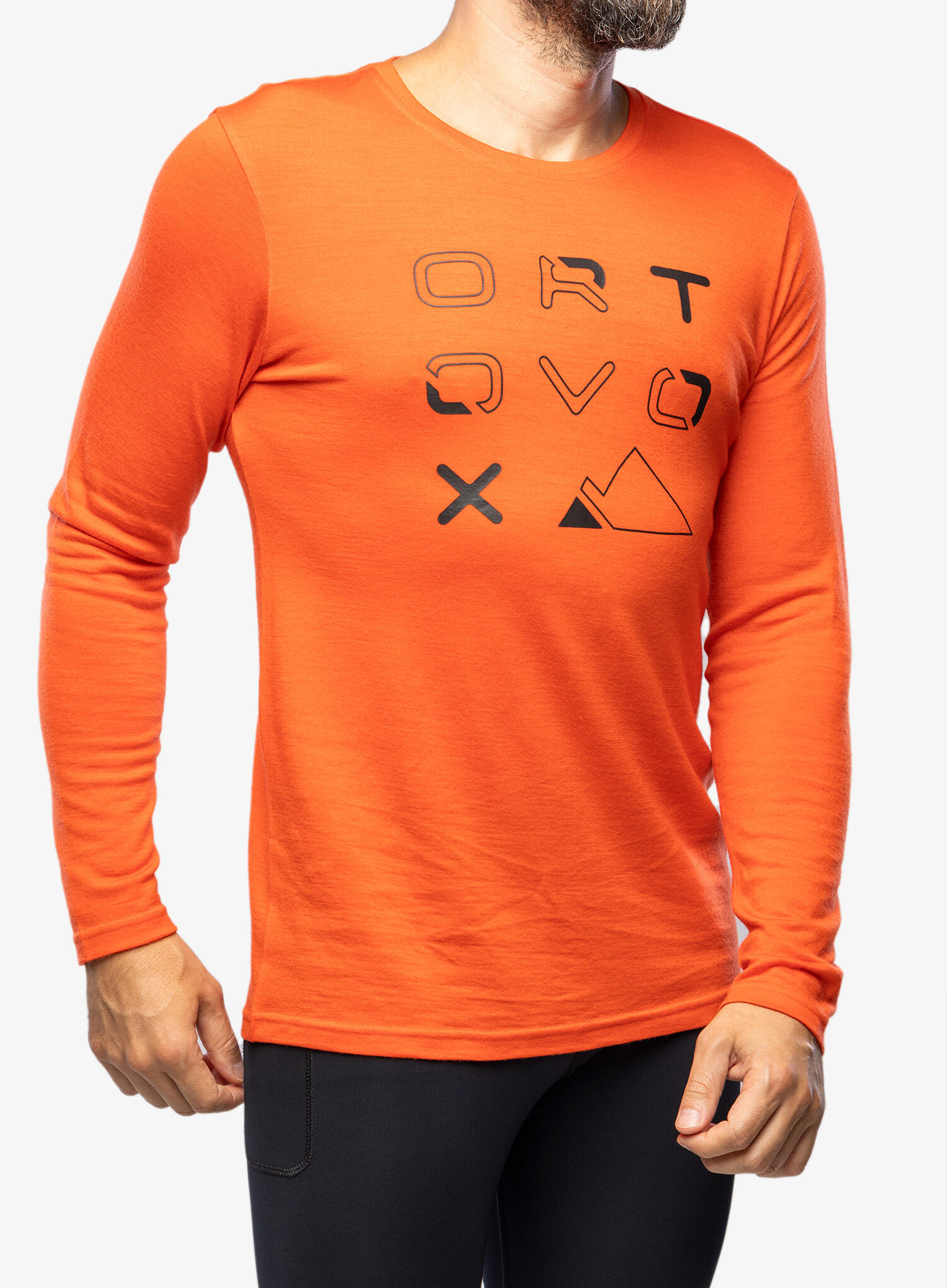 Longsleeve męski Ortovox 185 Merino Brand Outline LS 3/6