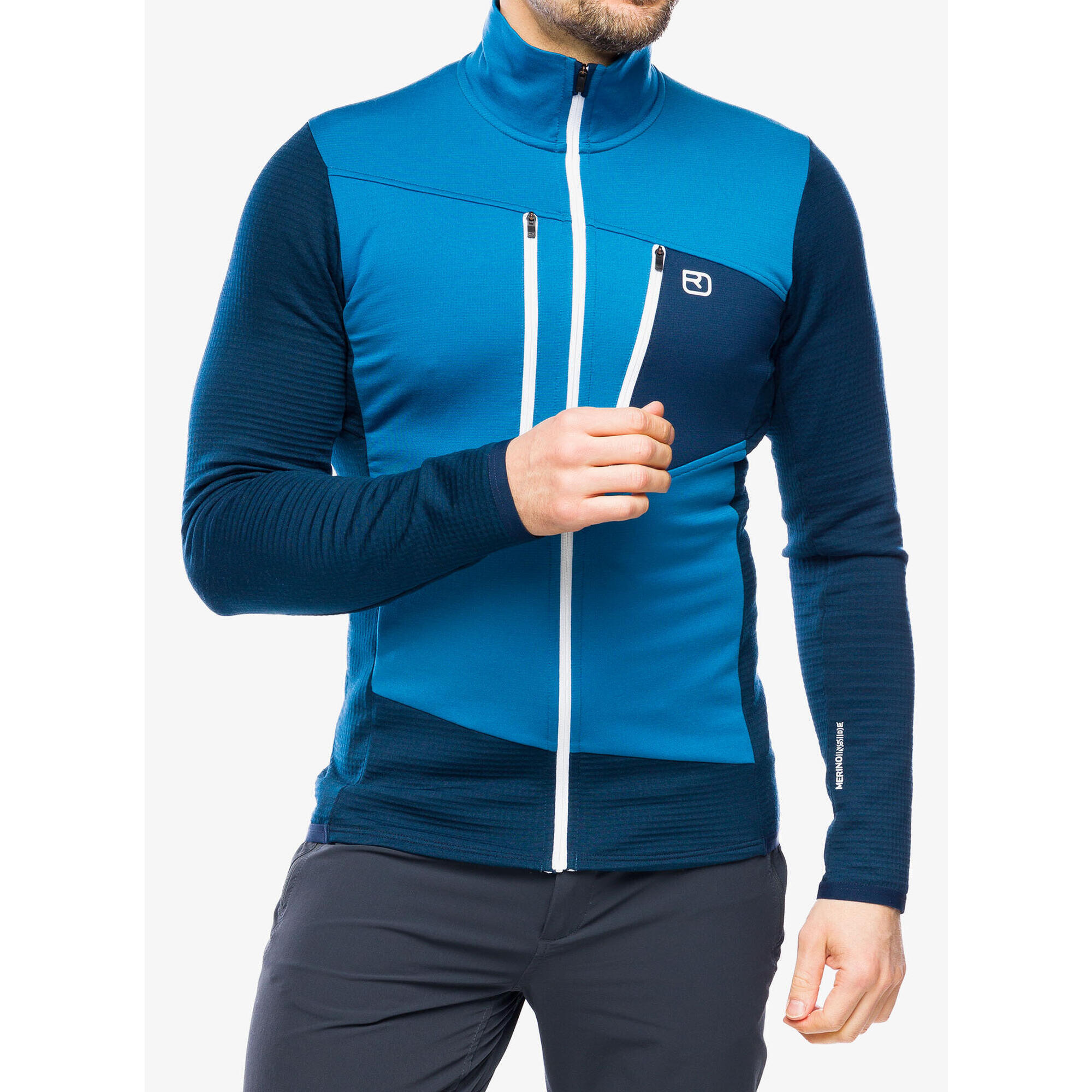 Bluza z zamkiem męska Ortovox Fleece Grid Jacket