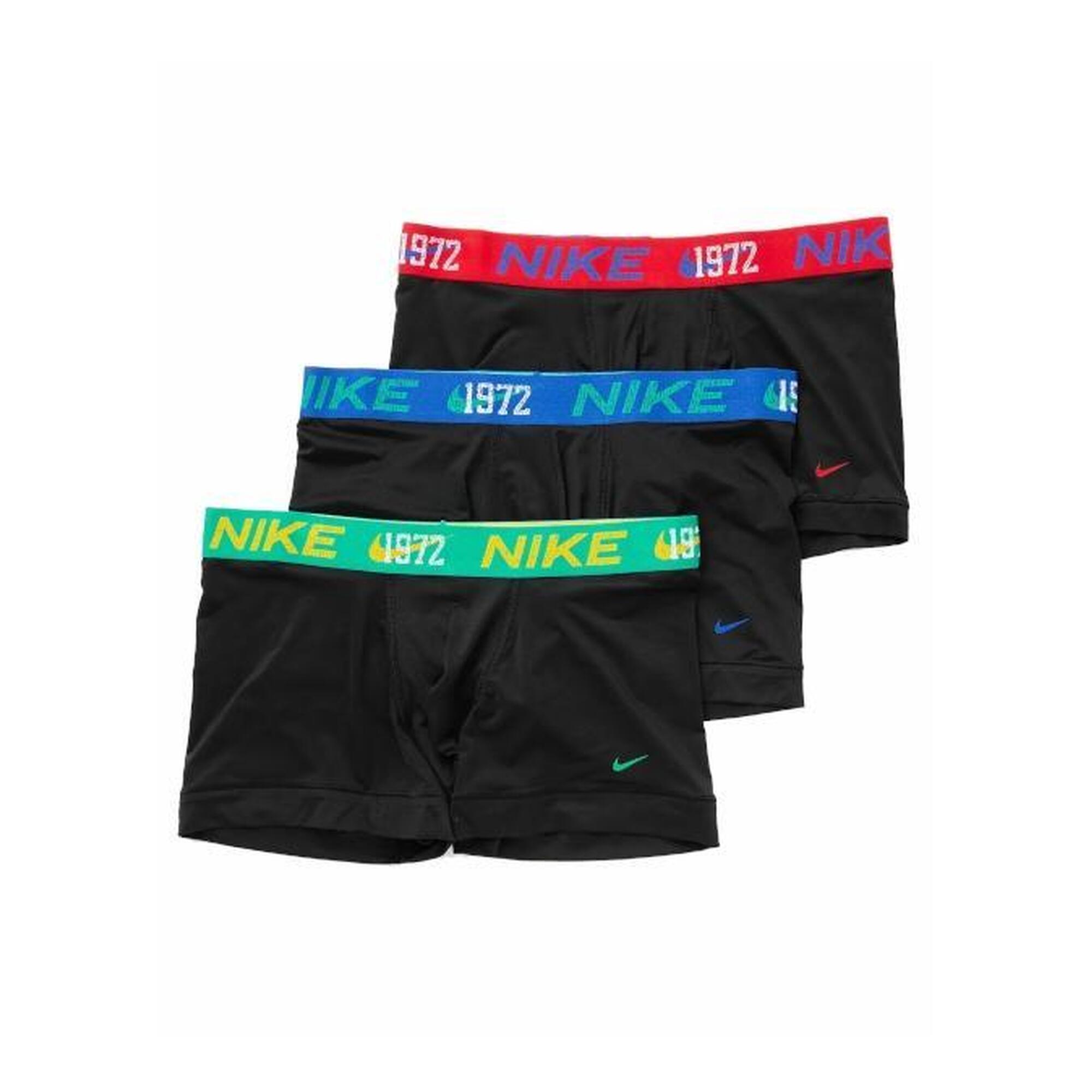 Nike - Boxers Nike Dri-fit Essential Pour Homme 3 Paires - Slip Shorty - Bleu|multicolore|vert - Decathlon