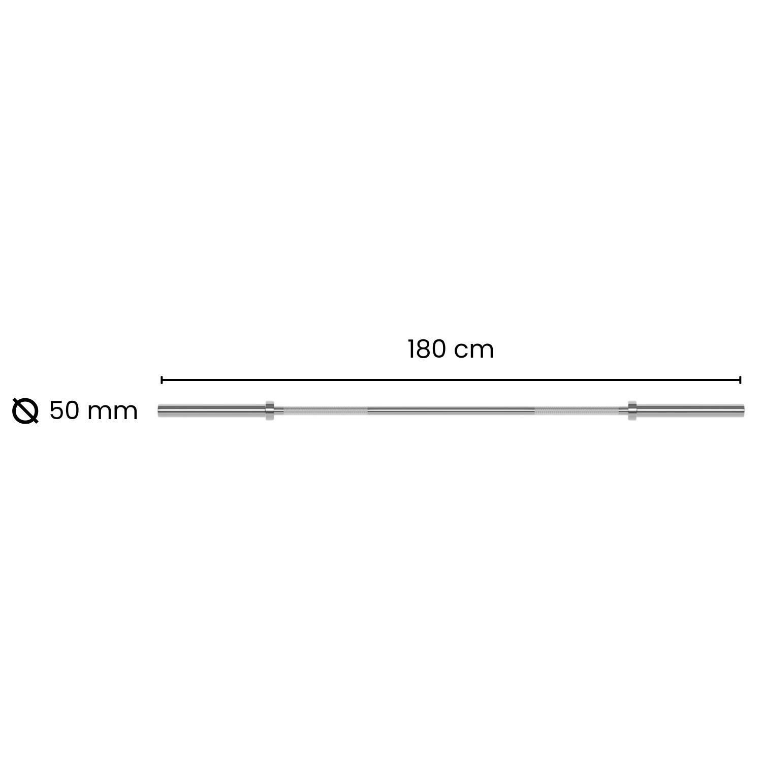 Olympische Halterstang 50 mm - 180 cm 5/6
