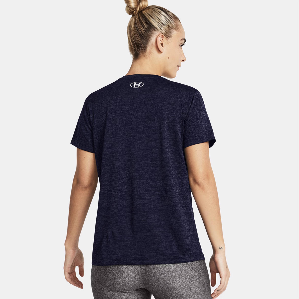 T-shirt Ua Tech™ Twist Da Donna Con Collo A V E Manica Corta - Blu Marina Notte 4/5