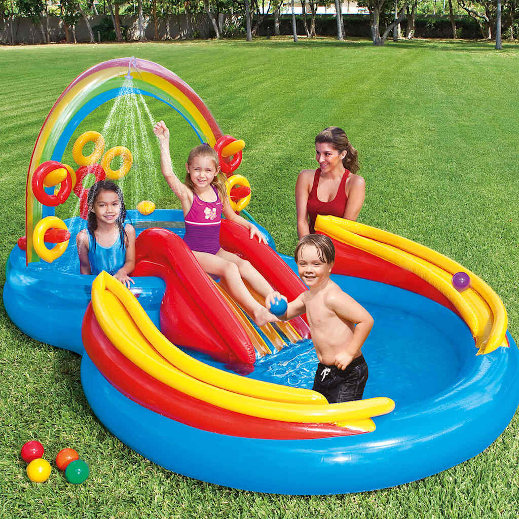 Piscina para crianças insuflável INTEX arco-íris 297x193x135 cm - 428 l 6/7