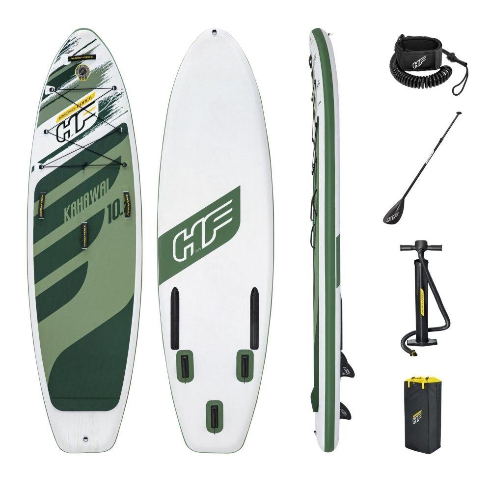 BESTWAY Bestway Hydro-Force Kahawai Surf Inflatable SUP Paddleboard - White Green