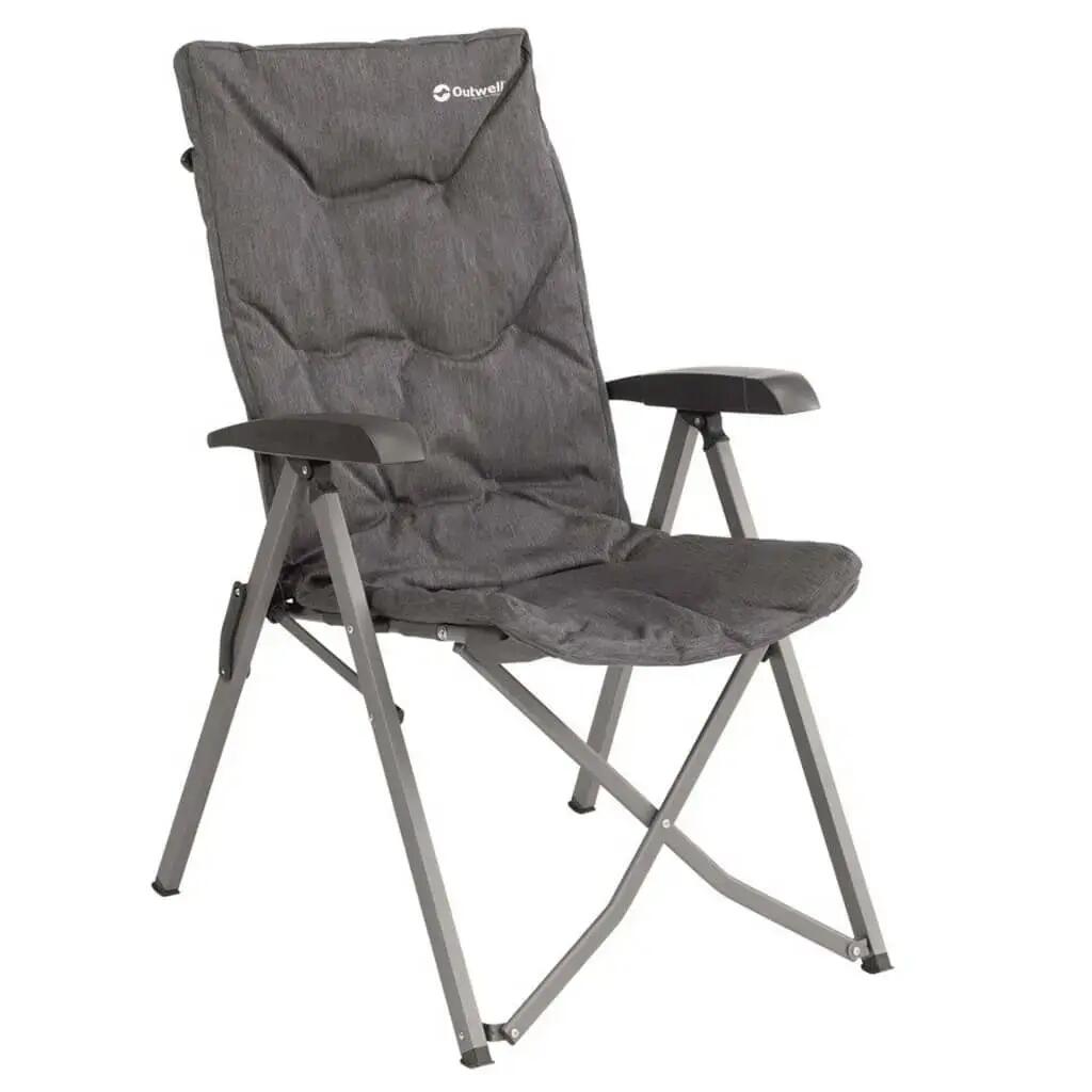 Outwell Yellowstone Lake Folding High‑Back Chair with Wide Armrests